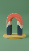 Hand-Poured Resin Arch Sculpture
