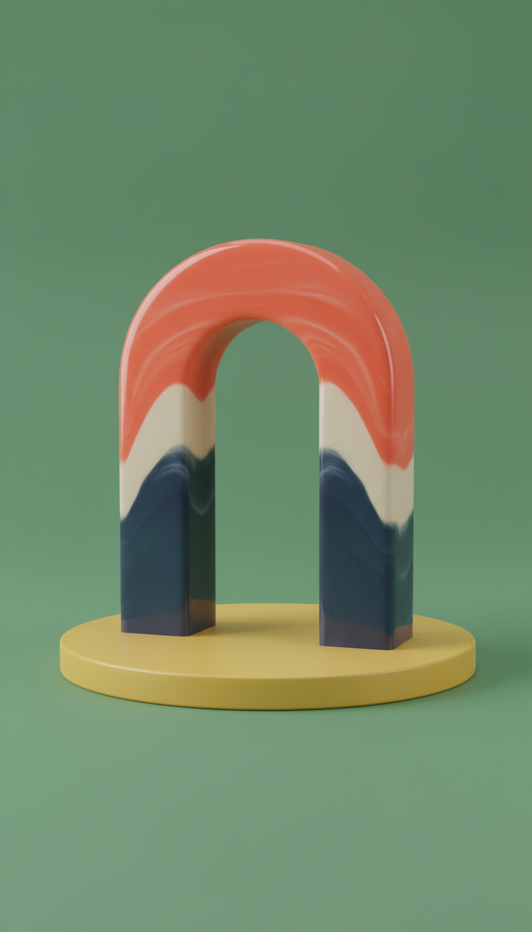 Hand-Poured Resin Arch Sculpture