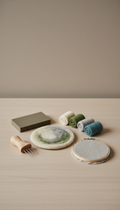 Felted wool trivet kit in soothing earth tones