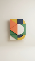 Mixed-Media Geometric Wall Art Panel